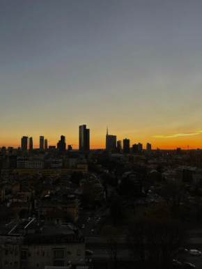 Modern flat 16th floor - Terrace with skyline view Milano